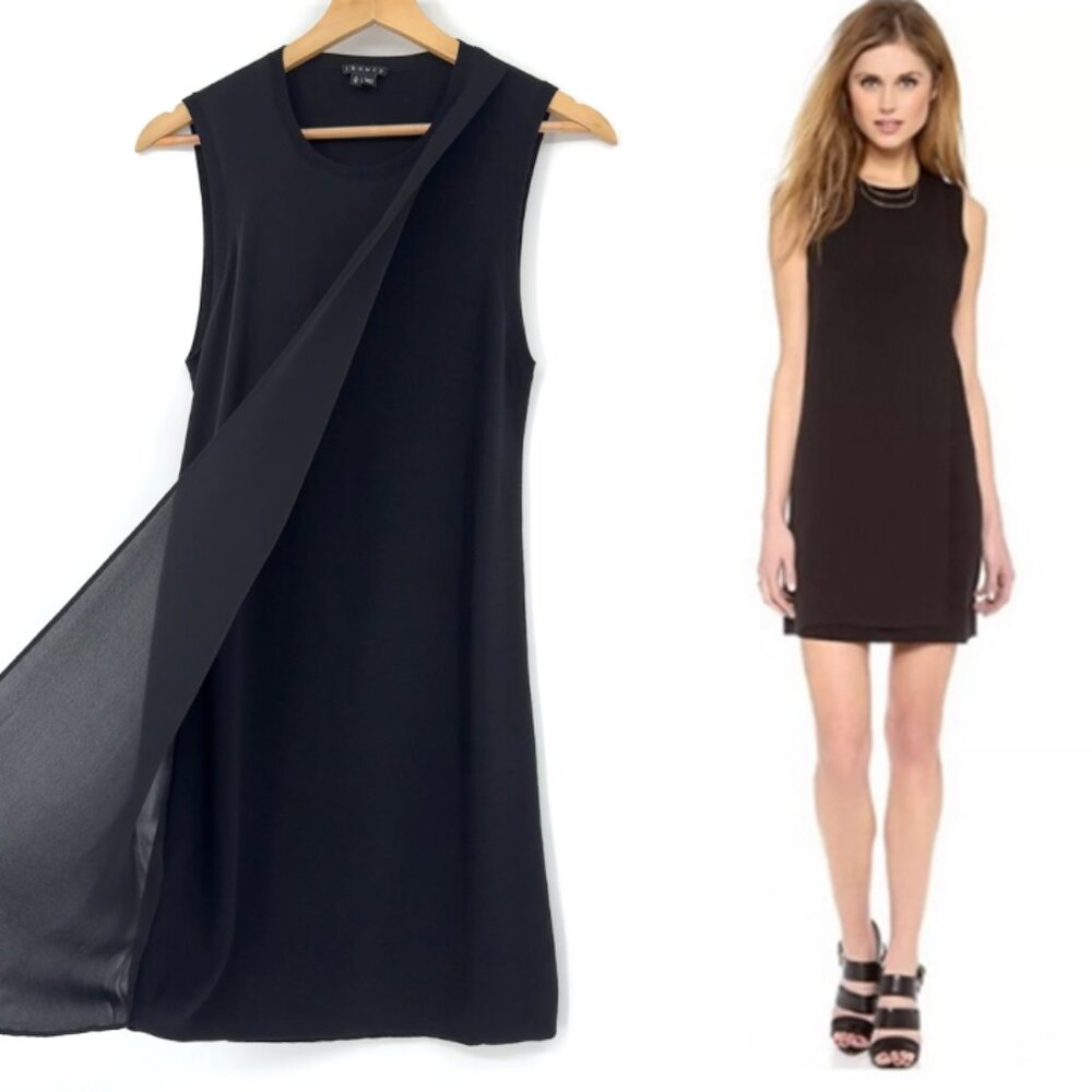 THEORY Silk/Wool Danbran Fluidity Shift Dress